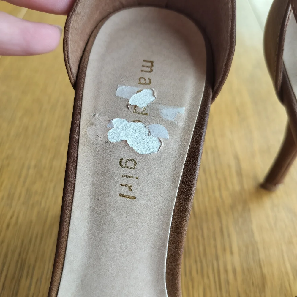Madden Girl Heeled Sandals Brown Size 9